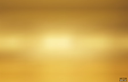 Gold background. Abstract light gold metal gradient. Shiny golden blur texture background. Gold geometric texture wall with light reflections. Yellow wallpaper. 3D Vector illustration.のイラスト素材