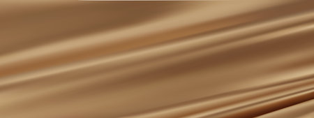 Abstract golden silk vector background. Luxury cloth or liquid wave. Abstract or gold fabric texture background. Gold Cloth soft wave. Creases of satin, silk, and Smooth elegant cotton.のイラスト素材