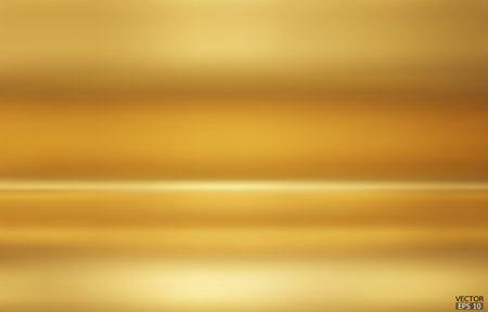 Gold background. Abstract light gold metal gradient. Shiny golden blur texture background. Gold geometric texture wall with light reflections. Yellow wallpaper. 3D Vector illustration.のイラスト素材