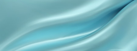 Abstract blue silk vector background. Luxury blue cloth or liquid wave. Abstract or blue fabric texture background. Blue Cloth soft wave. Creases of satin, silk, and Smooth elegant cotton.のイラスト素材