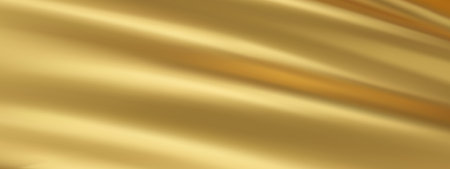 Abstract golden silk vector background. Luxury cloth or liquid wave. Abstract or gold fabric texture background. Gold Cloth soft wave. Creases of satin, silk, and Smooth elegant cotton.のイラスト素材