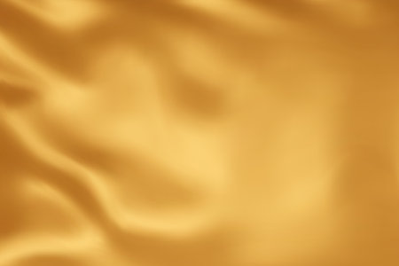 Close-up texture of natural gold silk. Light Golden fabric smooth texture surface background. Smooth elegant gold silk in Sepia toned. Texture, background, pattern, template. 3D vector illustration.のイラスト素材