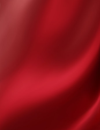 The luxury of red fabric texture background. Closeup of rippled silk fabric. Abstract cloth or liquid wave background.  Creases of satin, cotton. Vertical photo. 3d vector illustration.のイラスト素材