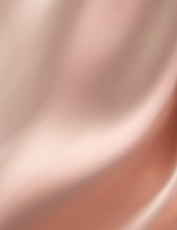 The luxury of nude color fabric texture background. Closeup of rippled silk fabric. Abstract cloth or liquid wave background.  Creases of satin, cotton. Vertical photo. 3d vector illustration.のイラスト素材