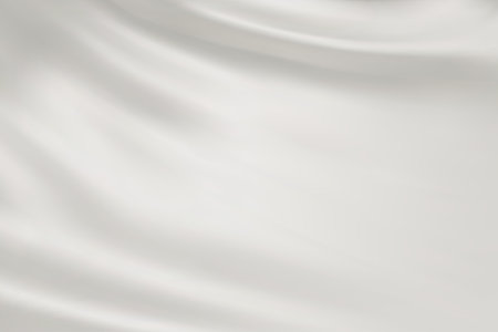 Close-up texture of white silk. Light fabric smooth texture surface background. Smooth elegant white silk in Sepia toned. Texture, background, pattern, template. 3D vector illustration.のイラスト素材