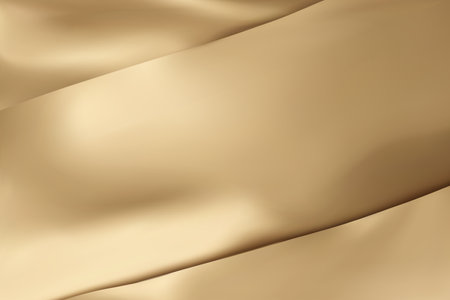 The luxury of gold fabric texture background. Closeup of rippled silk fabric. Stacked silk fabrics. Gold background. 3D vector illustration.のイラスト素材