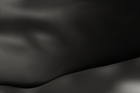 The luxury of black fabric texture background. Closeup of rippled silk fabric. Stacked silk fabrics. Black background. 3D vector illustration.のイラスト素材