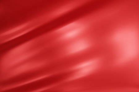 Abstract dark red gradient background. Minimalistic subtle wavy silk texture. 3D vector illustration.のイラスト素材
