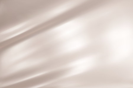 Abstract light beige gradient background. Minimalistic subtle wavy silk texture. 3D vector illustration.のイラスト素材