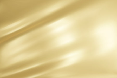 Abstract light yellow gradient background. Minimalistic subtle wavy yellow silk texture. 3D vector illustration.のイラスト素材
