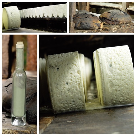 Roquefort cheese in refining in a typical cellardの写真素材