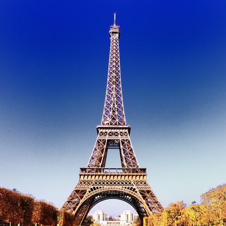 view of Eiffel Tower in Paris in autumn の写真素材