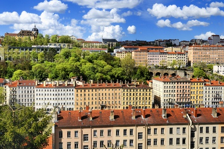 part of the city of Lyon, Franceの写真素材