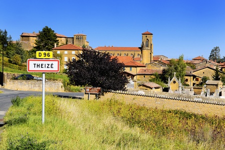 Medieval golden village called Theiza, (Beaujolais / France)