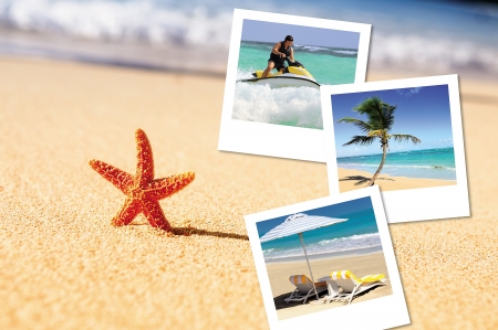 sea, starfish, sea outdoor with hlidays picsの写真素材