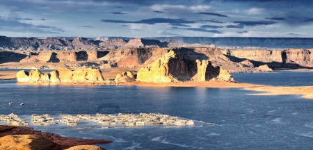 lake Powell and Glen Canyon, Arizona and Utah, USAの写真素材