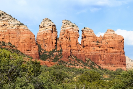 famous chimney rock in Red Rock country, Sedona, USAの写真素材