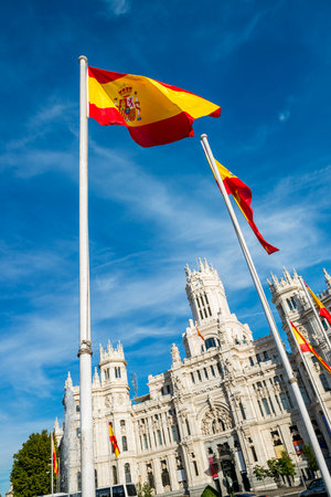 Cibeles museo and  located downtown Madrid, Spain のeditorial素材