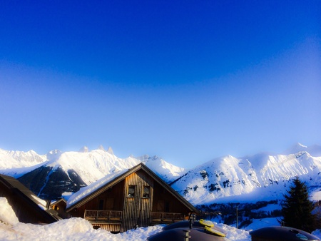 Alps mountainq in winterの素材