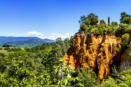 Red Cliffs in Roussillon (Les Ocres), Provence, France