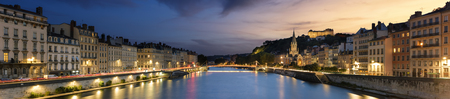 View of Saone River in Lyon, Franceの写真素材