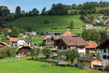 Charmey village is near GruyÃ¨res village in the Friborg zone, Switzerland