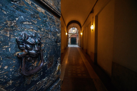Pushing the door to historyの写真素材