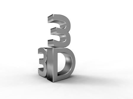 illustration of shiny metallic 3d wordの写真素材