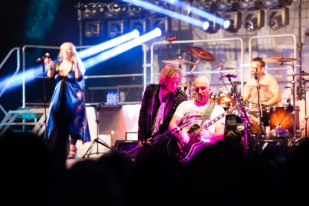 SNINA, SLOVAKIA - AUGUST 8  Performance of Avantasia project on music festival Rock pod Kamenom in Snina, Slovakia on August 8, 2013のeditorial素材