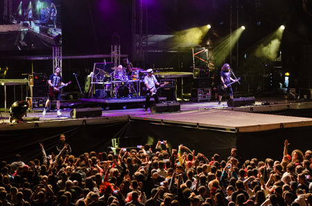 PIESTANY, SLOVAKIA - JUNE 25: Slovak punk rock/comedy rock band Horkyze Slize performs on music...