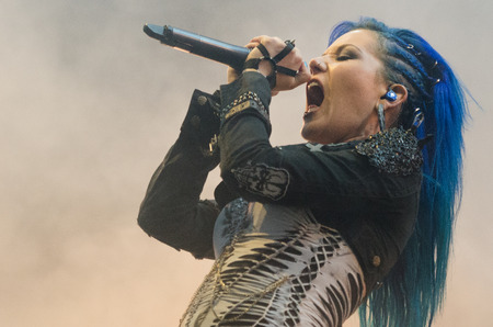 PIESTANY, SLOVAKIA - JUNE 26: Alissa White-Gluz of Swedish melodic death metal band Arch Enemy...