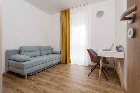 Interior of room for work and study in apartmentの写真素材