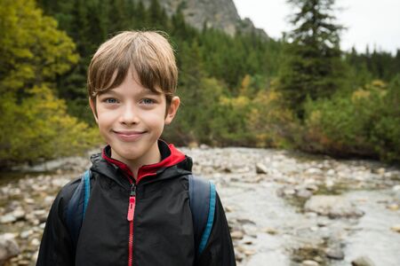 Young tourist on hiking trip in High Tatras, Slovakia