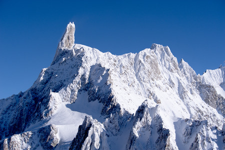 view of massif mont blanc italian side from courmayeurの写真素材
