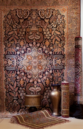 Luxury and beautiful carpets displayの写真素材