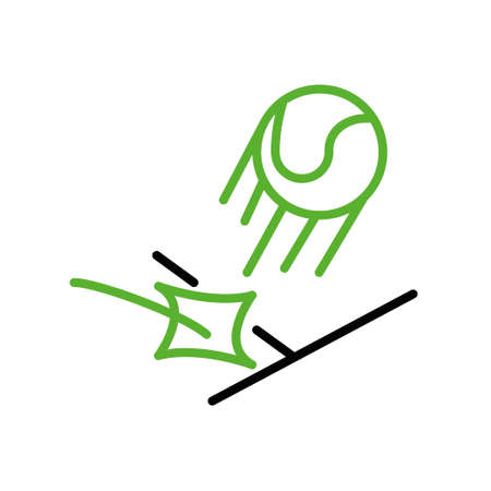 Tennis ball icon. The tennis ball hits the ground and gets points. This icon is the icon symbols of...