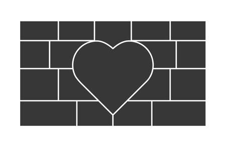Heart photo collage frames template. Family photo collage frames template for interior design. Vector collage layout for photo montage. Template with 18 fields. Wall family template.のイラスト素材