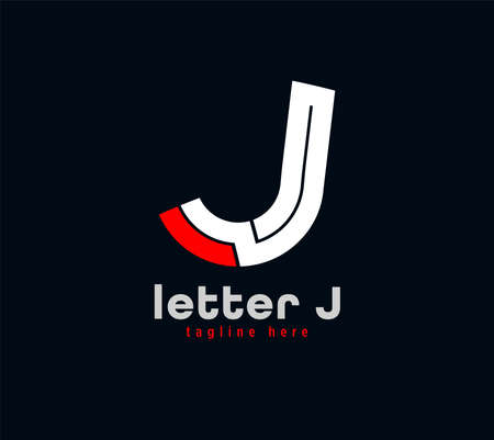 Letter J logo design. Unique special series. Creative minimal design template vector illustrationのイラスト素材