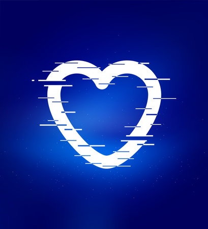 Heart fast speed logo. Animated heart sign. Technology labels, match headlines, sports posters, book and poster design etc.のイラスト素材