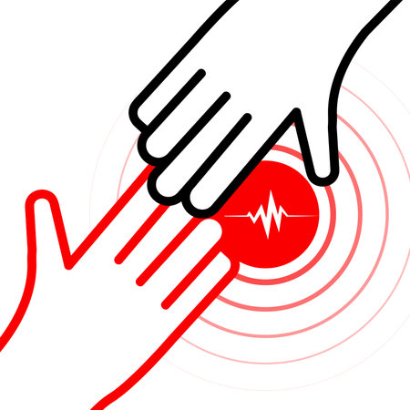 Helping hand to earthquake victims. major earthquakes. Vector ready designのイラスト素材
