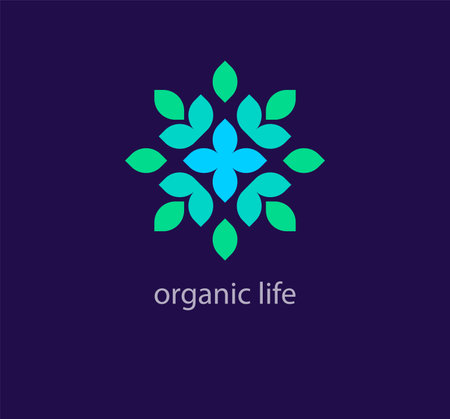 Organic life logo design. Landscape design, garden, Plant, nature and ecology vector logo.のイラスト素材