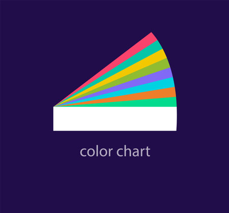 Color chart logo. Unique design color transitions. Color palette logo template. vector.のイラスト素材