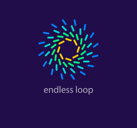 Infinite bar loop . Unique colorful design. Innovative life template. vector.