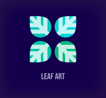 Leaf design template elements. Vector illustration for your application or corporate identity.のイラスト素材