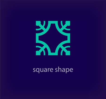 Square shape shield logo icon design template elements. Corporate identity element. Vector illustrationのイラスト素材