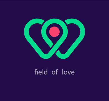 location love logo. Modern abstract logo, vector logotype for beauty salon, boutique, cosmetic, jewelry, fashion and health care company.のイラスト素材