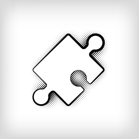 Creative puzzle pop art dot design. Vector. Modern background for posters, websites, web pages, business cards, postcards, interior design.のイラスト素材