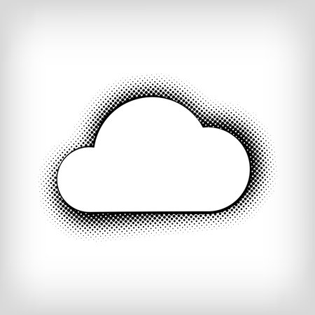 Creative cloud pop art dot design. Vector. Modern background for posters, websites, web pages, business cards, postcards, interior design.のイラスト素材