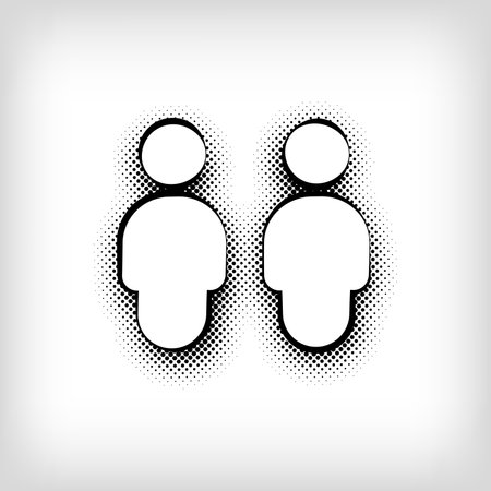 Creative people pop art dot design. Vector. Modern background for posters, websites, web pages, business cards, postcards, interior design.のイラスト素材