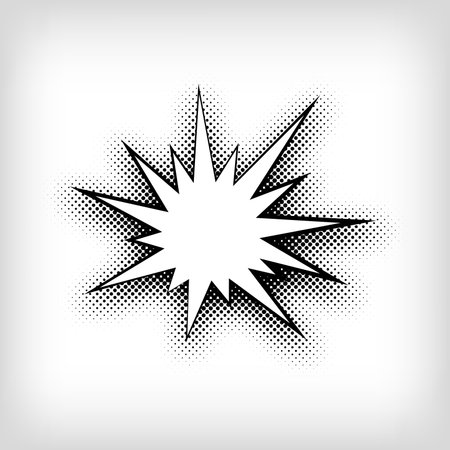 Creative bomb pop art dot design. Vector. Modern background for posters, websites, web pages, business cards, postcards, interior design.のイラスト素材